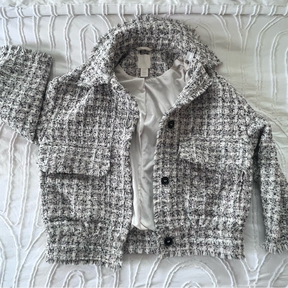 H&M Tweed Boxy Jacket